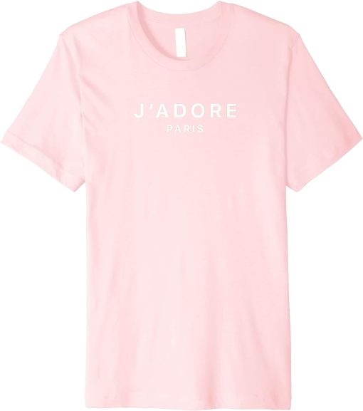 I love Paris J-Adore Paris France Pink Graphic T-shirt