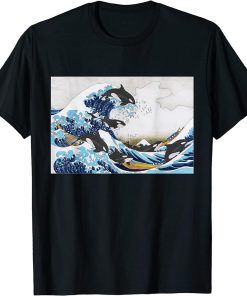 Orca Killer Whale Sea Ocean Japanese The Great Wave Kanagawa T-Shirt